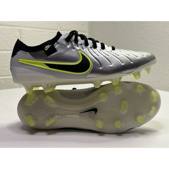 Nike Tiempo Legend 10 Elite FG Silver Volt Soccer Cleats Size 7 HF8980-001 main image 9